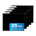 Smart Home 25 Packs Hanging File Folders,Black Letter Size File Folder,Designed for Kit